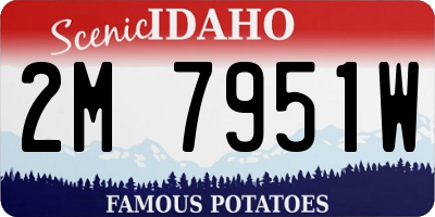 ID license plate 2M7951W