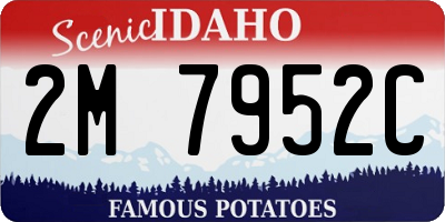 ID license plate 2M7952C