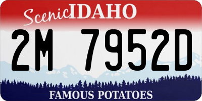 ID license plate 2M7952D