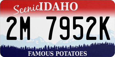 ID license plate 2M7952K