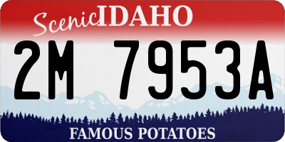 ID license plate 2M7953A