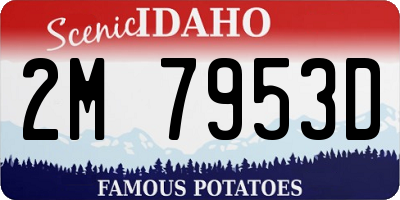 ID license plate 2M7953D