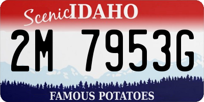 ID license plate 2M7953G