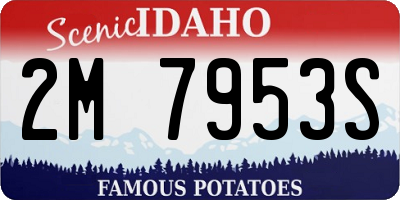 ID license plate 2M7953S