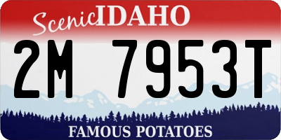 ID license plate 2M7953T