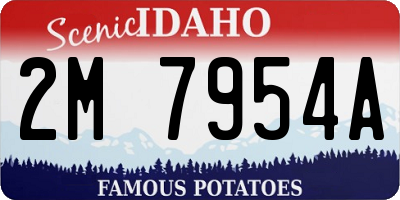 ID license plate 2M7954A