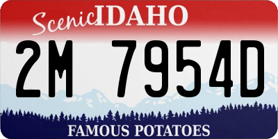 ID license plate 2M7954D