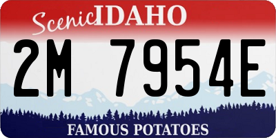 ID license plate 2M7954E