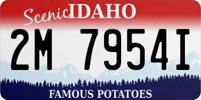 ID license plate 2M7954I