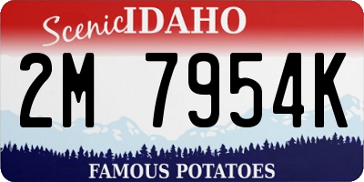 ID license plate 2M7954K