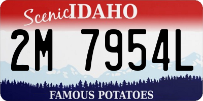 ID license plate 2M7954L