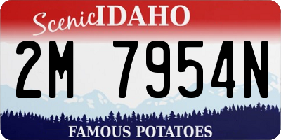 ID license plate 2M7954N