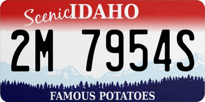 ID license plate 2M7954S