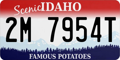 ID license plate 2M7954T