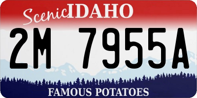 ID license plate 2M7955A