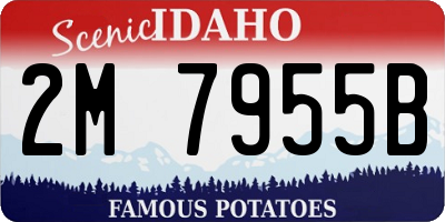 ID license plate 2M7955B