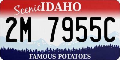 ID license plate 2M7955C