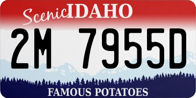 ID license plate 2M7955D