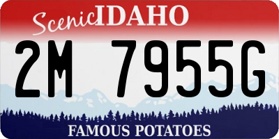 ID license plate 2M7955G