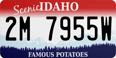 ID license plate 2M7955W