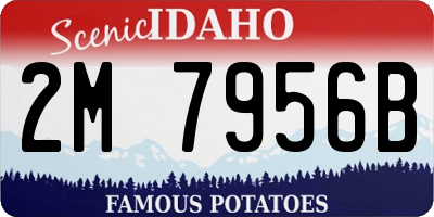 ID license plate 2M7956B