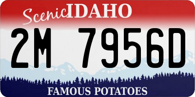 ID license plate 2M7956D