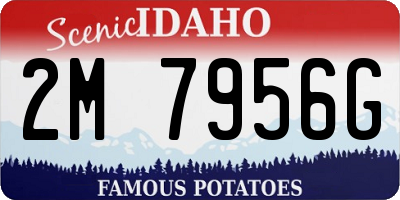 ID license plate 2M7956G