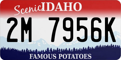 ID license plate 2M7956K