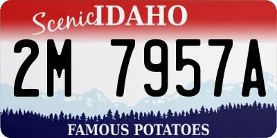 ID license plate 2M7957A