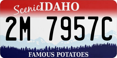ID license plate 2M7957C