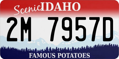 ID license plate 2M7957D