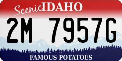 ID license plate 2M7957G