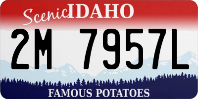 ID license plate 2M7957L