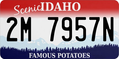 ID license plate 2M7957N