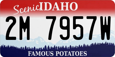 ID license plate 2M7957W