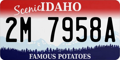 ID license plate 2M7958A