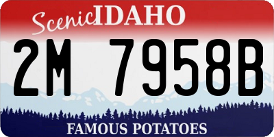 ID license plate 2M7958B