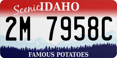 ID license plate 2M7958C