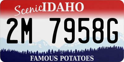 ID license plate 2M7958G