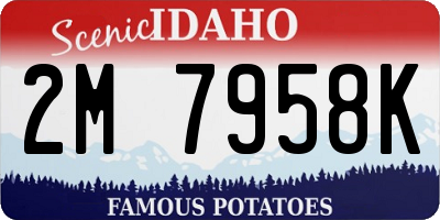 ID license plate 2M7958K