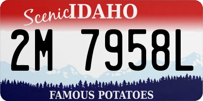 ID license plate 2M7958L
