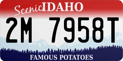 ID license plate 2M7958T