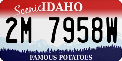 ID license plate 2M7958W