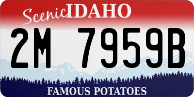 ID license plate 2M7959B