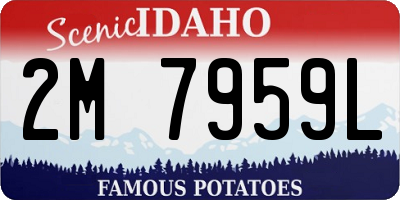 ID license plate 2M7959L