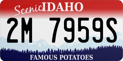 ID license plate 2M7959S