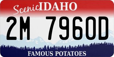ID license plate 2M7960D