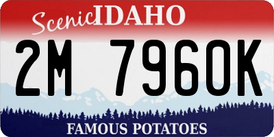 ID license plate 2M7960K
