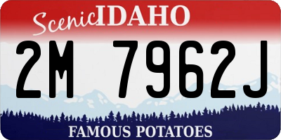 ID license plate 2M7962J