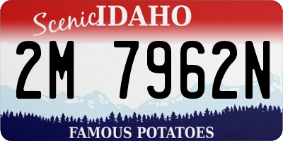 ID license plate 2M7962N